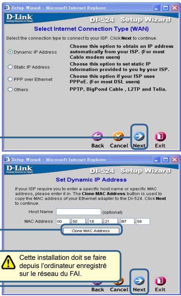 D-LINK DI-524 - Cliquez sur Next (Suvant) - 1