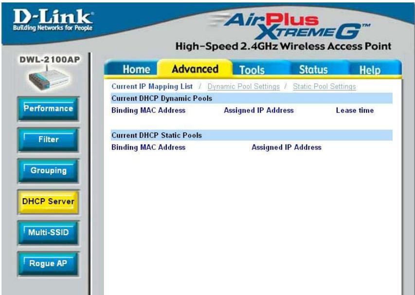 D-LINK AIRPLUS XTREME G DWL-2100AP - Utilisation du menu de configuration (suite) - 1