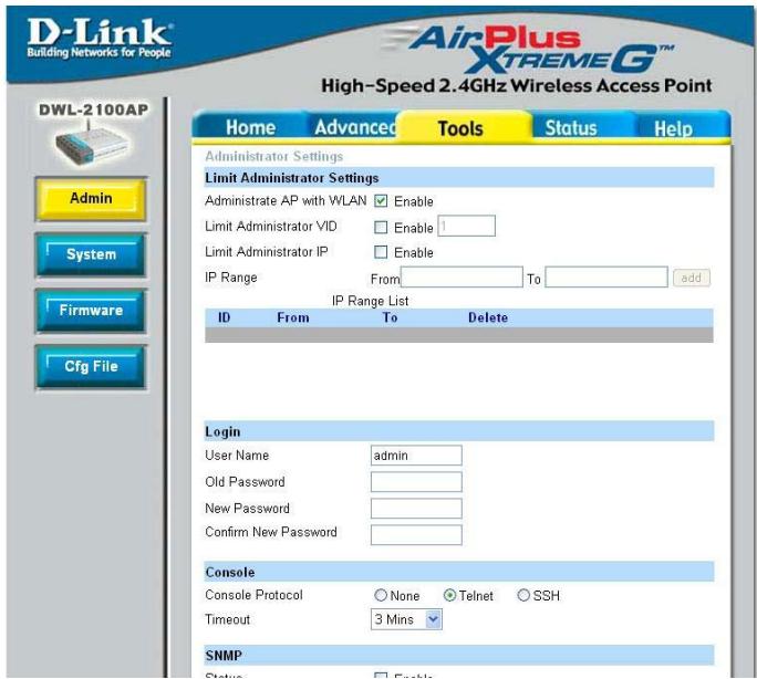 D-LINK AIRPLUS XTREME G DWL-2100AP - Utilisation du menu de configuration (suite) - 1