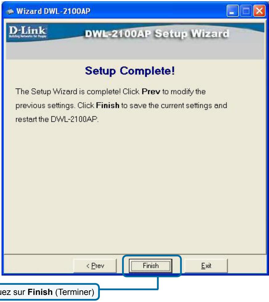 D-LINK AIRPLUS XTREME G DWL-2100AP - Assistant de configuration (suite) - 2