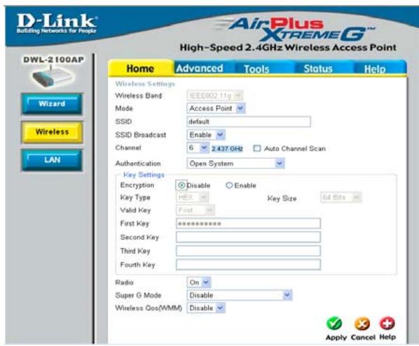 D-LINK AIRPLUS XTREME G DWL-2100AP - Utilisation du menu de configuration (suite) - 1