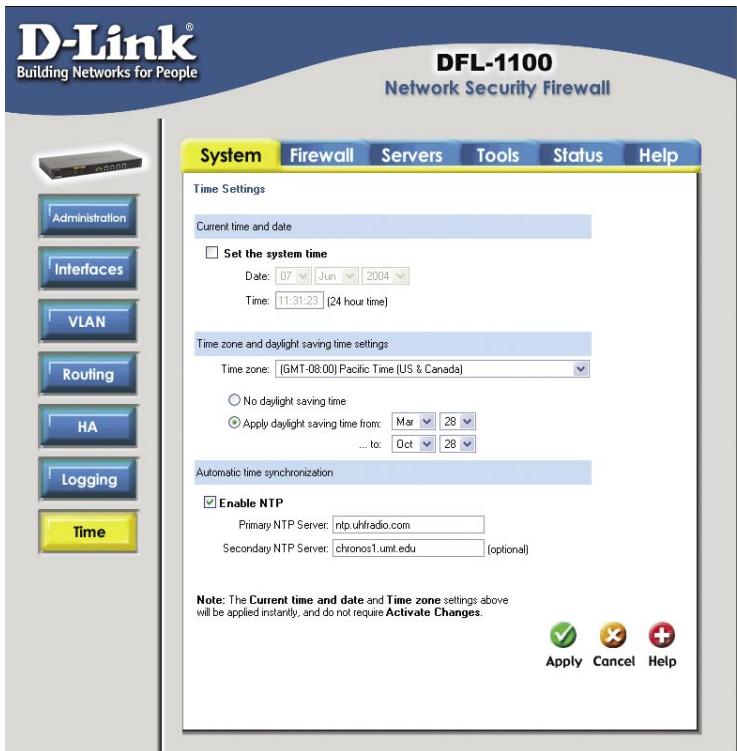 D-LINK DFL-1100 - Heure - 1