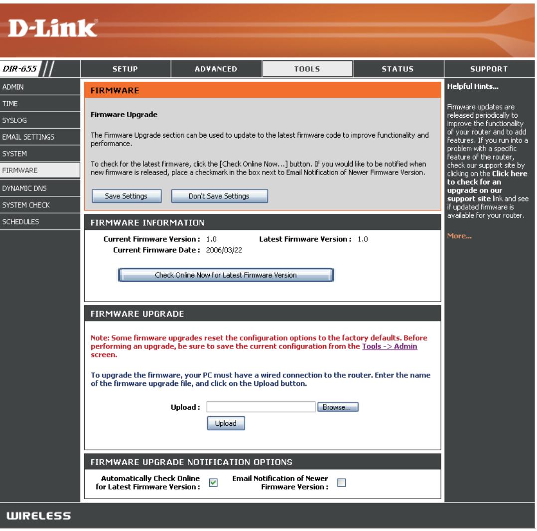 D-LINK DIR-655 - Mise à jour du microprogramme - 1
