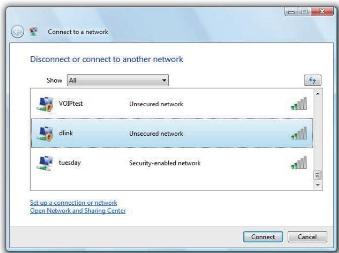 D-LINK DIR-655 - Connexion à un réseau sans fil à l'aide de Windows Vista® - 2