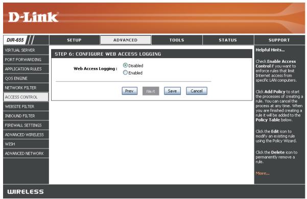 D-LINK DIR-655 - Assistant de contrôle d'accès (suite) - 3