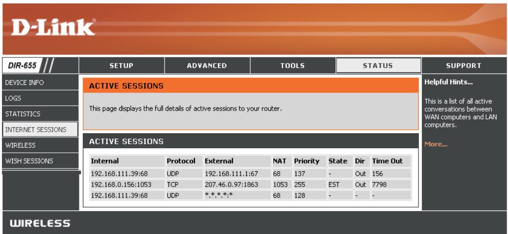 D-LINK DIR-655 - Statistiques - 2