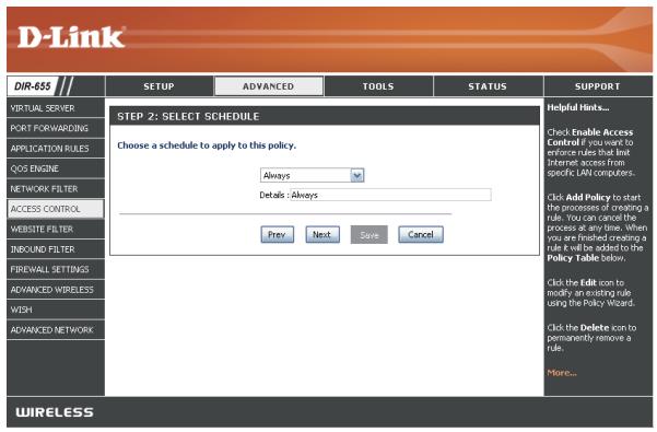 D-LINK DIR-655 - Assistant de contrôle d'accès (suite) - 2