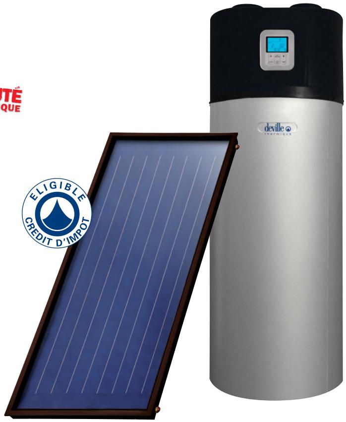 DEVILLE CT-SUN II - Chauffe-eausolaire appoint par POMPE a chaleur air/eau - 2