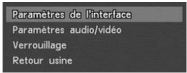 CGV PREMIO ST1 - «Paramètres de l'interface - 1