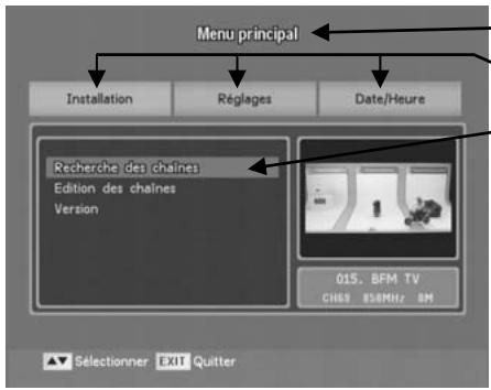 CGV PREMIO ST1 - Naviguer dans le menu principal - 1