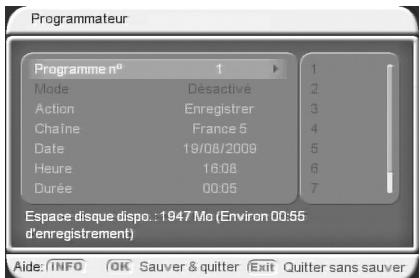 CGV PREMIO ST5 - Sous-menu "configuration"\programmateur - 1