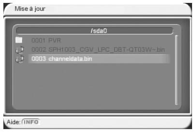 CGV PREMIO ST5 - Sous-menu "usb"\"liste des chaînes"\*"charger des listes de chaînes - 1