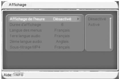 CGV PREMIO ST5 - Sous-menu "configuration"\"affichage - 1