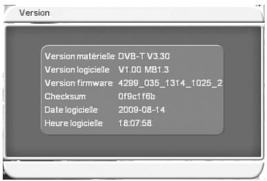 CGV PREMIO ST5 - Sous-menu "paramètres système"\version - 1