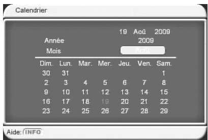 CGV PREMIO ST5 - Sous-menu "utilisation du calendrier - 1