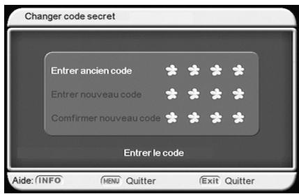 CGV PREMIO ST5 - Sous-menu "configuration"\"changer code secret - 1