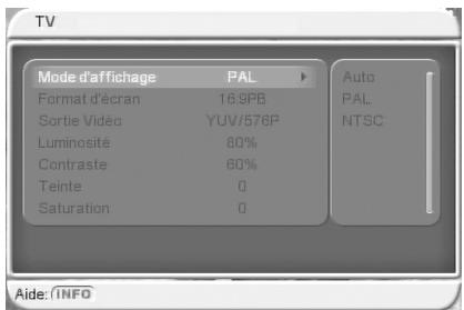 CGV PREMIO ST5 - Sous-menu "configuration"\tv - 1