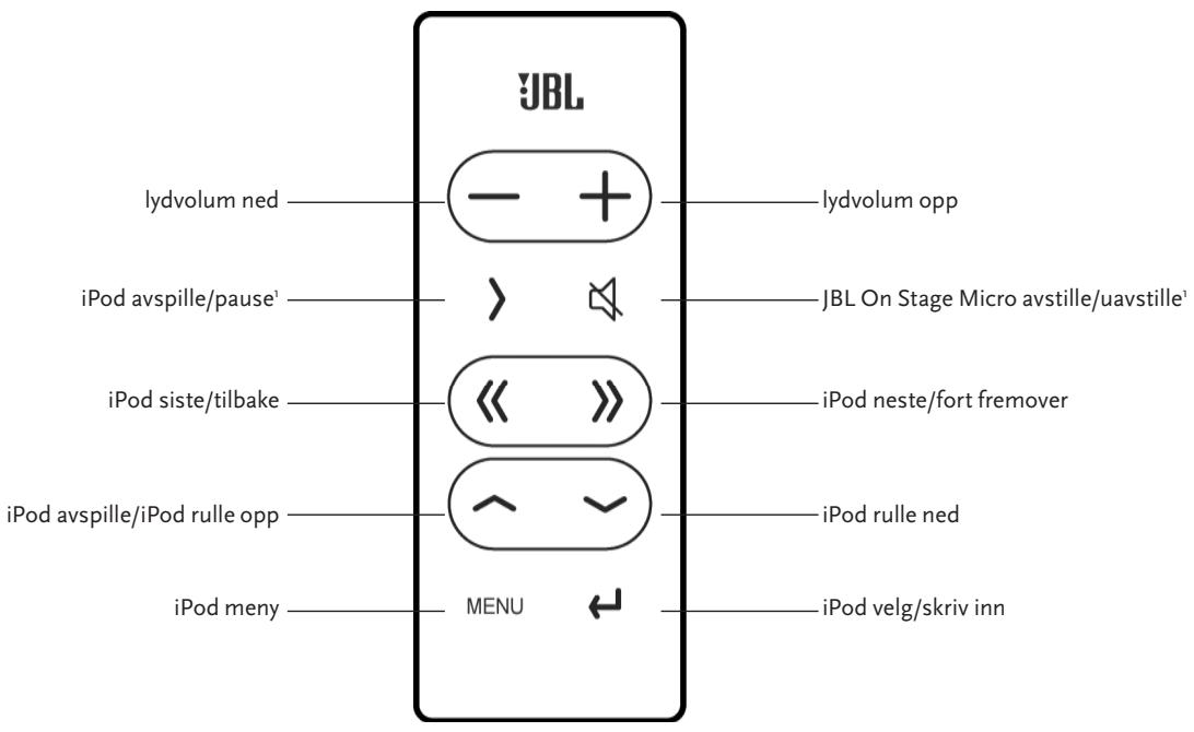 JBL ON STAGE MICRO - jbI on stage micro ffjernkontroll hurtigveiledning for oppsett - 1