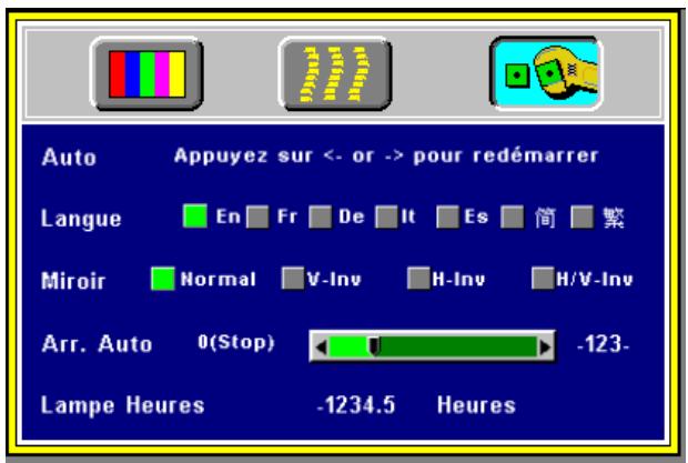 BENQ DS550 - Page de commande - 1