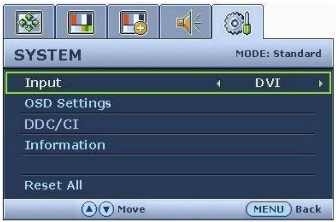BENQ E700A - Menu AUDIO (SON) - 2