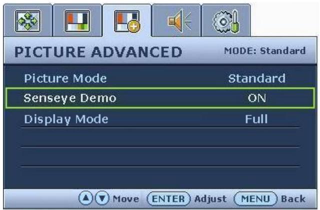 BENQ E700N - Mode du menu principal - 4