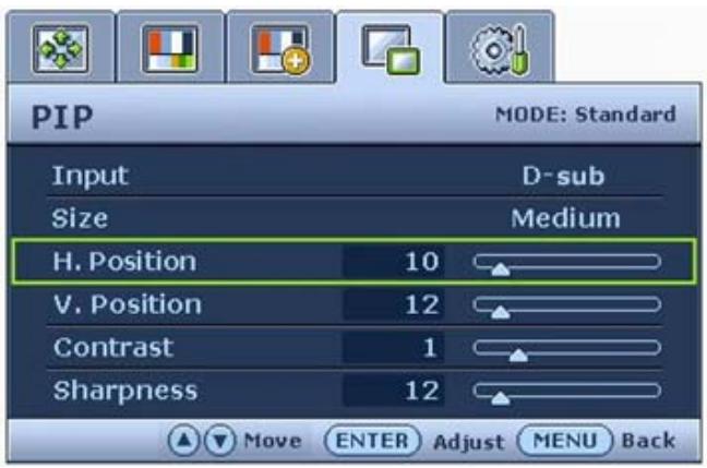 BENQ FP241W - Main menu mode (Mode du menu principal) - 5