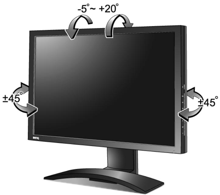 BENQ FP241W - Pour ajuster l'angle du moniteur - 1
