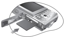 BENQ E720 - Insertion et retrait d'une carte mémoire SD - 1