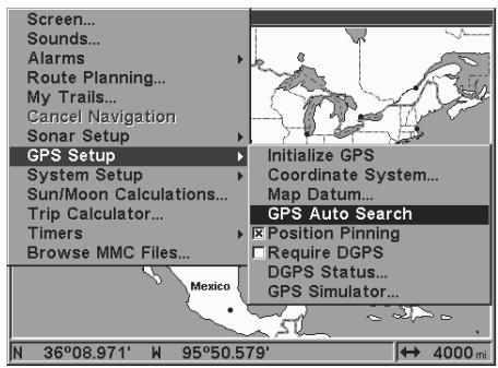 LOWRANCE GLOBALMAP 3000MT - Recherche automatique - 1