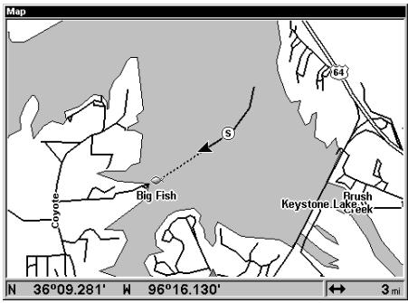 LOWRANCE GLOBALMAP 3000MT - Navigation vers un repère de balisage avec carte - 1