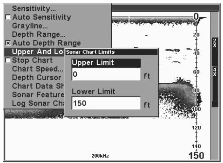 LOWRANCE GLOBALMAP 3000MT - Portée: limites supérieures et inférieures - 1