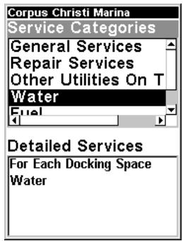 LOWRANCE IFINDER H2O - To view Port Services information: - 5