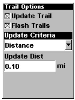 LOWRANCE IFINDER H2O - Trail Update Rate (Time, Distance) - 2