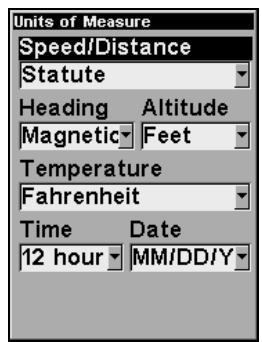 LOWRANCE IFINDER H2O - Units of Measure - 2