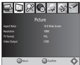 SIGMATEK DVBR-520HD - Video Setting - 1