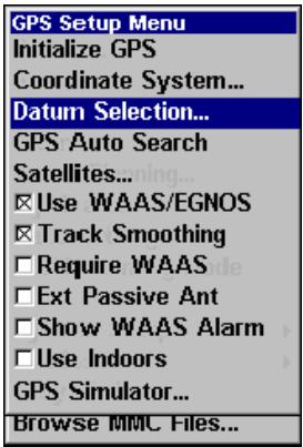 LOWRANCE IFINDER HUNT C - Sélection du système géodésique - 1