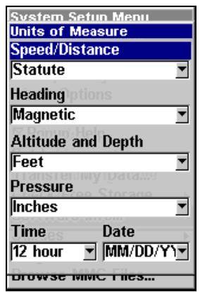LOWRANCE IFINDER HUNT C - Unités de mesure - 2