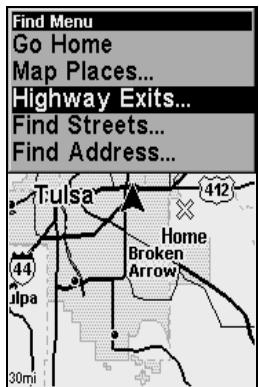 LOWRANCE IFINDER HUNT C - Trouver des sorties d'autoroutes - 1
