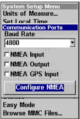 LOWRANCE IFINDER HUNT C - Configuration NMEA - 1