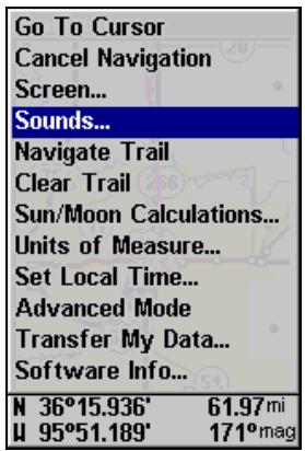 LOWRANCE IFINDER HUNT C - Sons et styles des alarmes - 1
