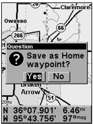 LOWRANCE IFINDER HUNT C - Pour sauvegarder un home waypoint: - 1