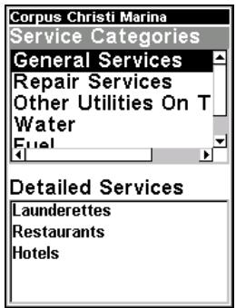 LOWRANCE IFINDER HUNT C - Pour visualiser les informations sur les services portuaires: - 2