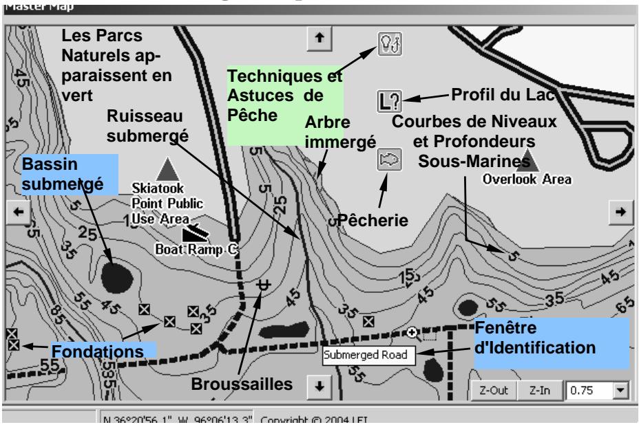 LOWRANCE MAPCREATE 6.3 FRENCH - Annexe 4: affichage des cartes spécialisées avec données de pêche ou données aéronautiques - 3