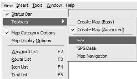 LOWRANCE MAPCREATE 6.3 FRENCH - Barre outils - 1