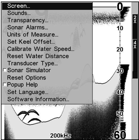 LOWRANCE X102C - Pour régler le contraste: - 1