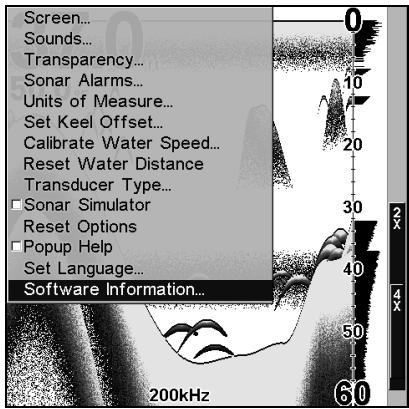 LOWRANCE X102C - Informations système - 1