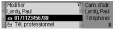 BECKER CASCADE PRO 7941 - Appeler une entrée du carnet d'adresses/envoyer un SMS - 1