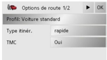 BECKER TRAFFIC ASSIST Z101 - La touche options de route - 2