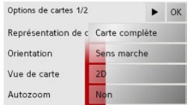 BECKER TRAFFIC ASSIST Z101 - La touche options de carte - 1