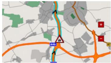 BECKER TRAFFIC ASSIST Z101 - Représentation sur la carte de messages TMC - 1